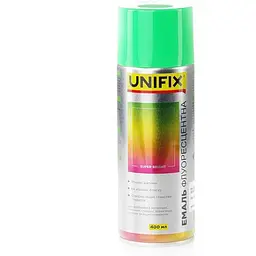 Фарба аерозольна UNIFIX 400мл зелений акрилова флуоресцентна RAL 6038