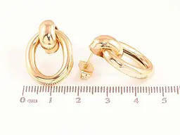 Сережки Xuping пусети позолота 18K "Декоративні кільця" 285900 - мініатюра 2