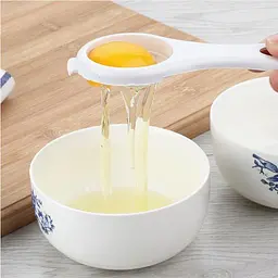 Сепаратор яєць ложка для відокремлення білка яйця 13.5 см, Kitchen Master Білий 85434 - мініатюра 9