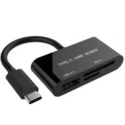 Зчитувач флеш-карт Gembird Type-C SD/TF + USB2.0 (UHB-CR3-02)
