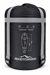 Спальник Adventuridge Весна-осінь +3°C Поліестер Сірий