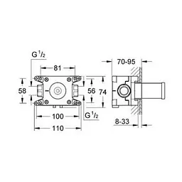 Прихована частина Grohe Grohtherm 35028000 - мініатюра 2