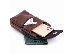 Чоловіча сумка-барсетка на ремінь Vintage 10х17,5х3,5 см 000158542 - мініатюра 10