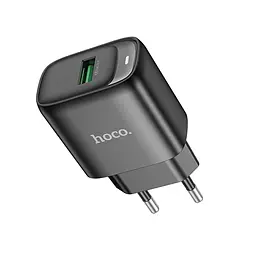 Сітчастий зарядний пристрій HOCO C140A Smart single port QC3.0 charger(EU) чорний
