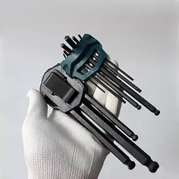 Набір ключів шестигранних з шаровою головкою 9 шт Makita B-65894 (1.5-10 мм) - мініатюра 6