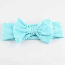 Повязка на голову для девочки детская широкая One Size голубая