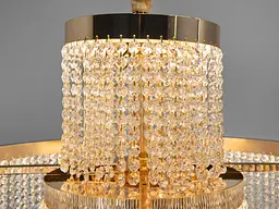 Люстра кришталева Diasha 376-800GD золото LED 165Вт багатоярусна підвісна - мініатюра 6