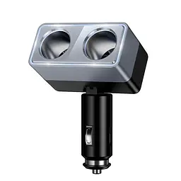 Адаптер автомобильный HOCO Smart dual cigarette lighter car charger Z65 2DC, 240W
