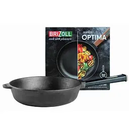 Cковорода Brizoll Optima-Black чавунна з ручкою 24х6 см (O2460-P1) - мініатюра 3