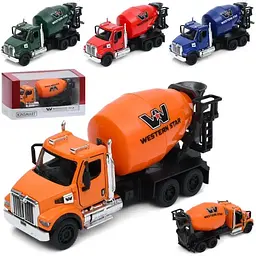 Бетономішалка KT11001W інерц, метал, 14,5см, 1:66, відчиняються двері, гумові колеса, рух.деталь