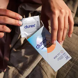 Презервативи латексні з силіконовою змазкою Durex Invisible XL, ультратонкі, збільшеного розміру, 12 шт. (3121061) - мініатюра 6