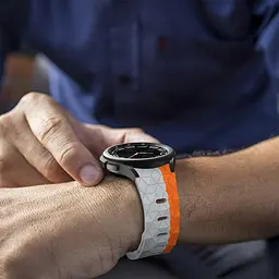 Ремінець силіконовий Samsung Galaxy Watch 4 5 6 7 BeWatch Помаранчево-білий (0140301) - мініатюра 6