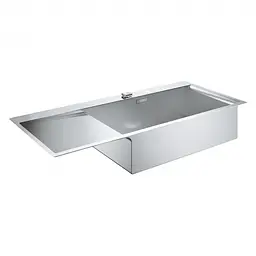 Кухонна мийка подвійна Grohe EX Sink K1000 крило зліва 31582SD0, Нержавіюча сталь