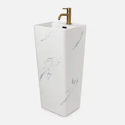 Умивальник VBI Laceno підлоговий 36x34 см marble nature VBI-019036 - мініатюра 5