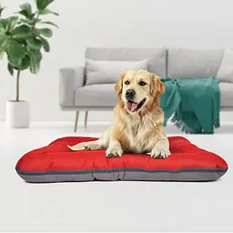 Лежак Pet Fashion Askold 5 для собак теракотовий/сірий 102x76x14 см - мініатюра 2