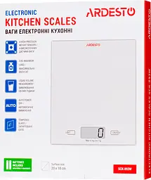 Ваги кухонні Ardesto SCK-893W [80405] - мініатюра 4