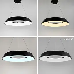 LED світильник круглий підвісний у чорному корпусі Line.F 1015-500 P BK - мініатюра 5
