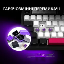 Клавіатура Lorgar KBP7075W Wireless Pro 75% Exploded Black Red EN/UA (LRG-KBP7075W-BK-US) - мініатюра 14