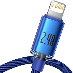Кабель Baseus Crystal Shine Series Lightning 2.4A (1.2m) blue (CAJY000003) - мініатюра 3