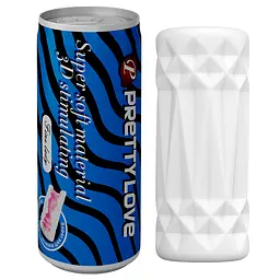Мастурбатор Pretty Love Pop-Top Can Masturbator Blue - мініатюра 2