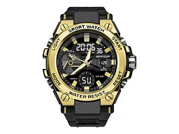 Чоловічий наручний годинник 3311 Black-Gold Sanda acs0030939 - мініатюра 2