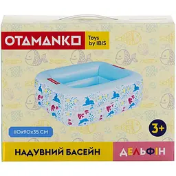 Надувний басейн Otamanko Дельфін прямокутний 110х90х35 см - мініатюра 3