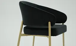 Стілець Prestol Мальта метал сидіння тканина 600x590x780 чорний - мініатюра 9