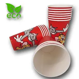 Одноразові паперові стакани з малюнком для кави 340 мл "Tom and Jerry" 50 шт/уп.