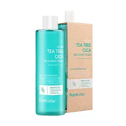 Заспокійливий тонік  FarmStay Vegan Tea Tree Cica Relaxing Toner з олією чайного дерева 400 мл - мініатюра 3