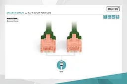 Патч-корд Assmann CAT6 U/UTP 10M DK-1617-100/G Green - мініатюра 3