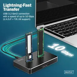 Digitus Док-станція USB-C > 2xSATA SSD/SD - мініатюра 10