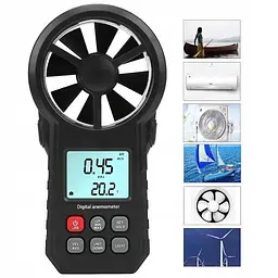 Анемометр крильчастий 0,3-30 м/с, -10-45 °C WINTACT WT87A