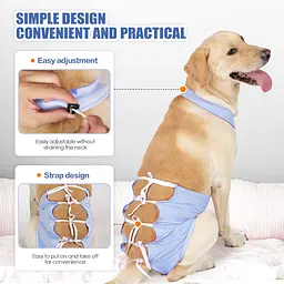 Дихаюча попона для собак Derby Breathable Pet Recovery Suit, Blue, S - мініатюра 3