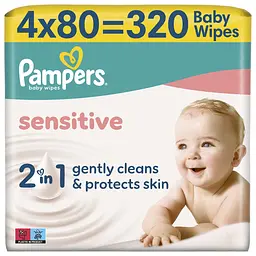 Дитячі вологі серветки Pampers Sensitive 320 шт.