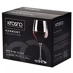 Набір келихів для червоного вина Krosno Harmony, скло, 450 мл, 6 шт. (788814) - мініатюра 3