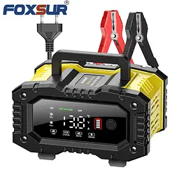 Автомобільний зарядний пристрій Foxsur FPT-100 Автоматичний імпульсний з функцією відновлення 12V 10А - 24V 5A Yellow (19438) - мініатюра 4