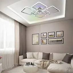 Смарт люстра керована світлодіодна OVAL RGB 7S 120 Вт SMART 960x750x110 мм Хром ESLLSE - мініатюра 7