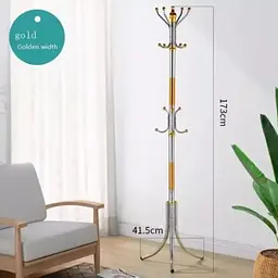 Металева підлогова стійка-вішалка для одягу Coat Rack тринога 16 гачків - мініатюра 2