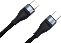 Кабель Dengos USB Type-C - USB Type-C, 0.25 м (M/M), Чорний (NTK-TC-TC-SHRT-ЧОРНИЙ) - мініатюра 2