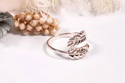 Каблучка з родієвого срібла з колосками 18 SK-0068 - мініатюра 6