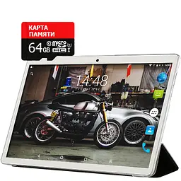 Планшет-телефон Adronix X1001 Silver LTE 2/32GB + Чохол-книжка + Карта пам'яті 64GB - мініатюра 2