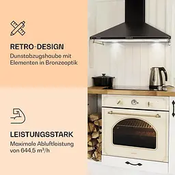 Витяжка ретро Klarstein Victoria 90 644,5 м³/час (10036451) - мініатюра 3