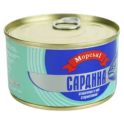Сардина атлантична Морські №5 з додаванням олії 240 г - мініатюра 5