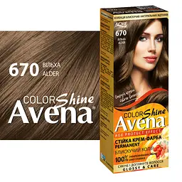 Cтійка крем-фарба для волосся Avena Shine Color вільха 670 138 мл - мініатюра 2
