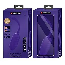 Віброяйце Pretty Love Kirk Super Soft Silicone 19.7 см (синій) - мініатюра 11