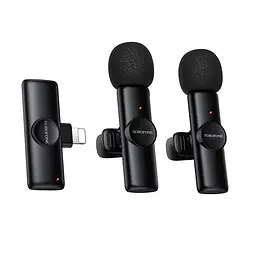 Бездротова мікрофонна система BOROFONE BFK16A Winner dual-mic (Lightning) Black