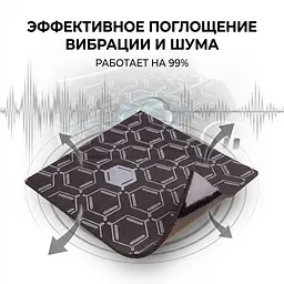 Авто Віброізоляція MultiSoft на клейовій основі 6 мм 700 х 500 мм 1 шт - мініатюра 3