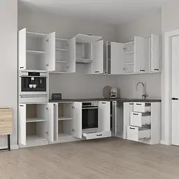 Кухня кутова Ніко 170 х 280 см Idea Венге зі стільницею 28 мм мат