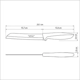 Кухонний ніж Tramontina Plenus Light Grey Bread 178 мм (23422/137) - мініатюра 3