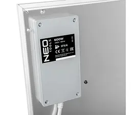 Панель інфрачервона Neo Tools 600Вт WIFI 100х60х3.8см, IP24, термостат, білий - мініатюра 4
